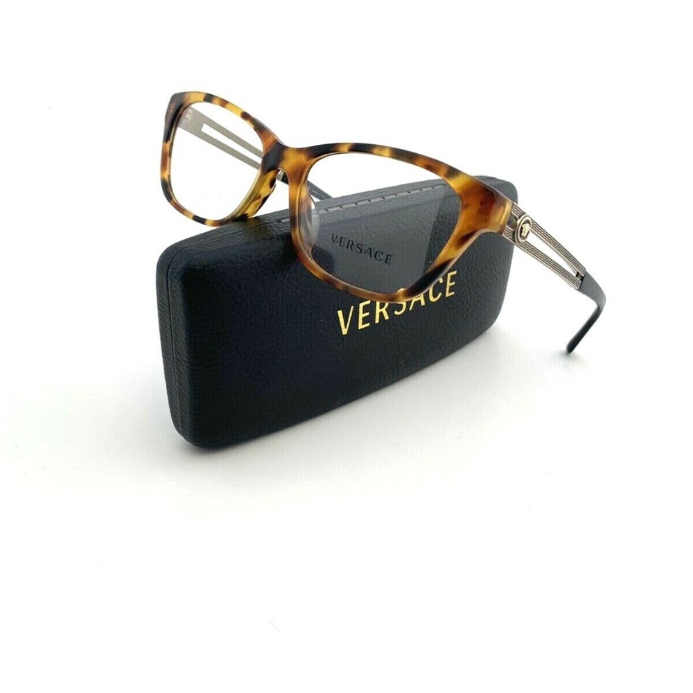 New VERSACE Frames Cat Eye Eyeglasses Acetate Tortoise VE3220-A 5119 54 16 140